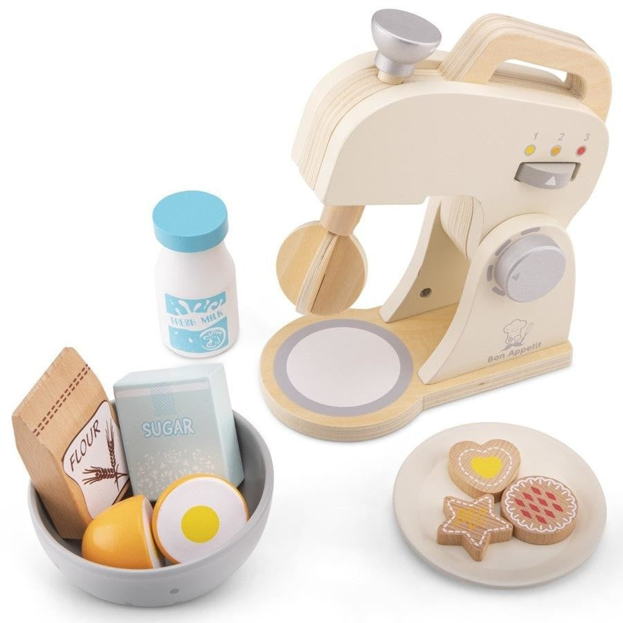 New Classic Toys Baking Set White Wooden Pretend Play Set