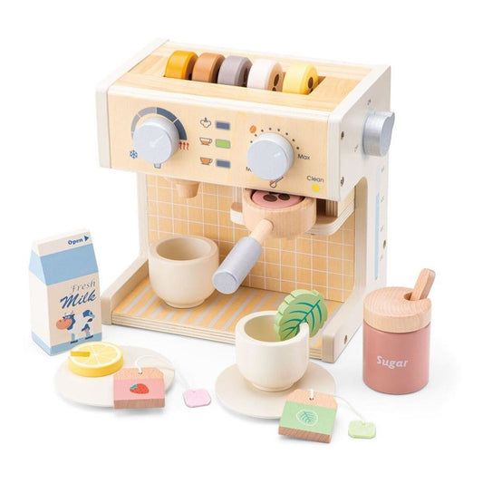 New Classic Toys Kids Wooden Cafe Coffee Maker