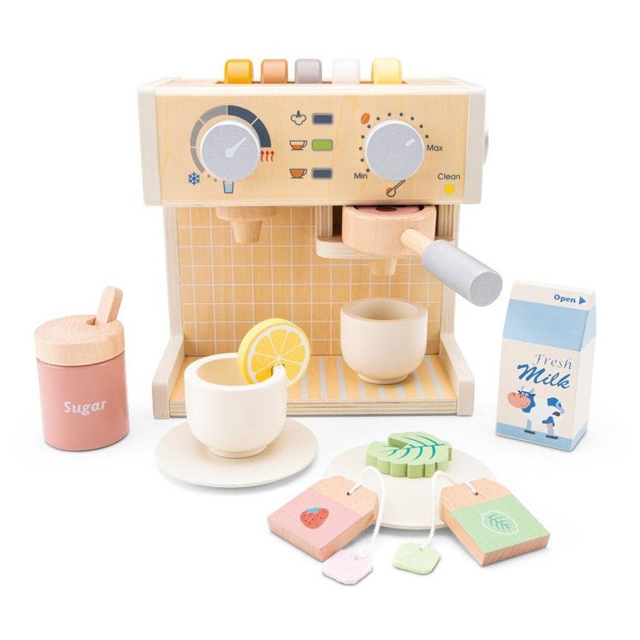 New Classic Toys Kids Wooden Cafe Coffee Maker