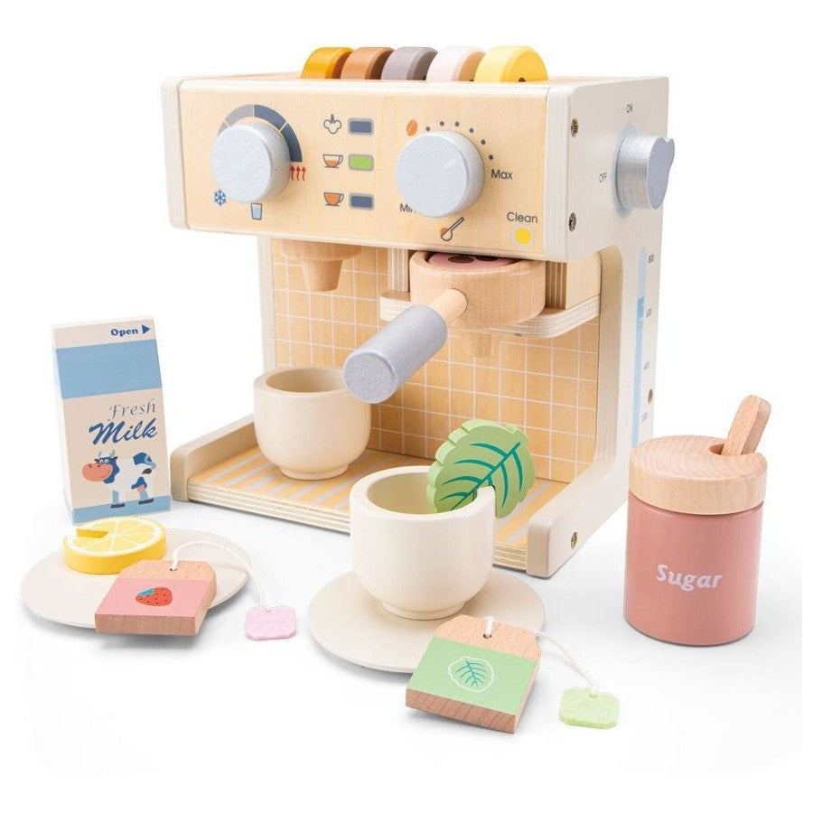 New Classic Toys Kids Wooden Cafe Coffee Maker