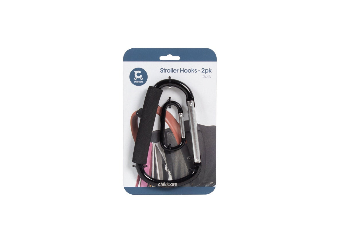 Childcare Stroller Hooks - 2pk - Black
