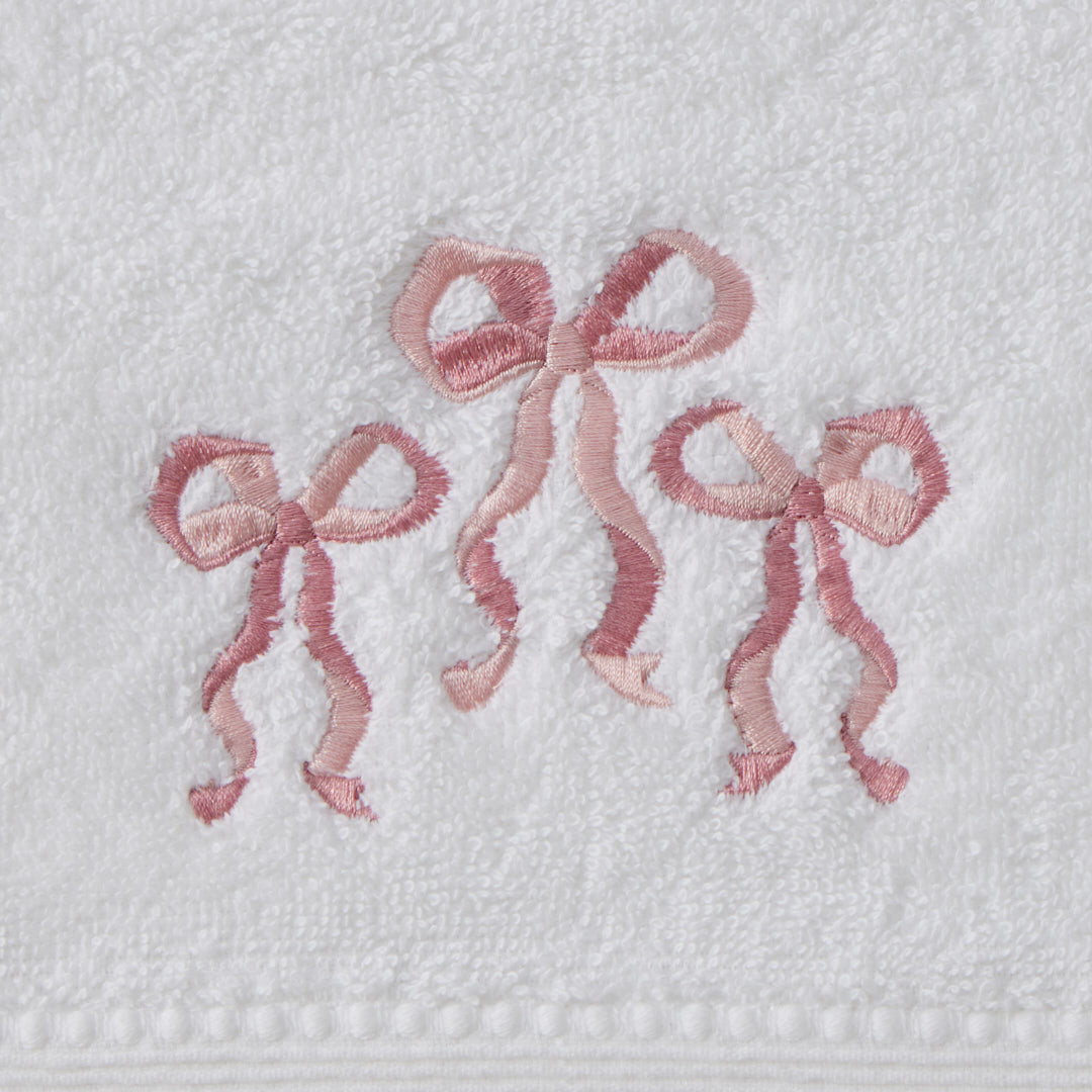 Jiggle & Giggle Bows Love Bath Towel & Face Washer in Organza Bag