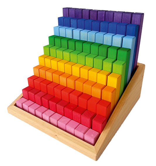 Bauspiel Construction Stairs 100 pieces Wooden Open Ended Play