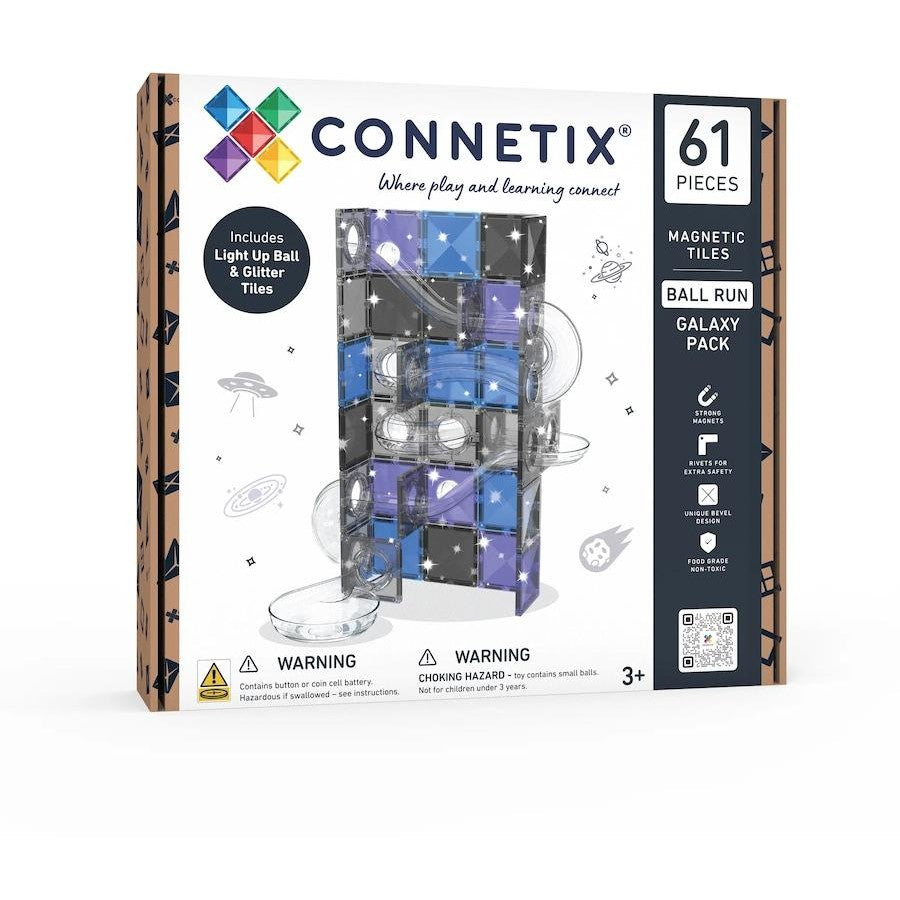 Connetix Magnetic Tiles Ball Run Galaxy Pack 61 pc
