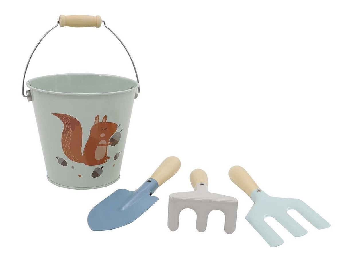 Kaper Kidz Calm & Breezy Kids Garden Tool Set with Bucket - Blue
