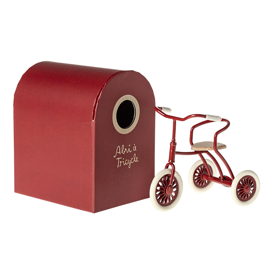 Maileg Abri a Tricycle Mouse Size - Red