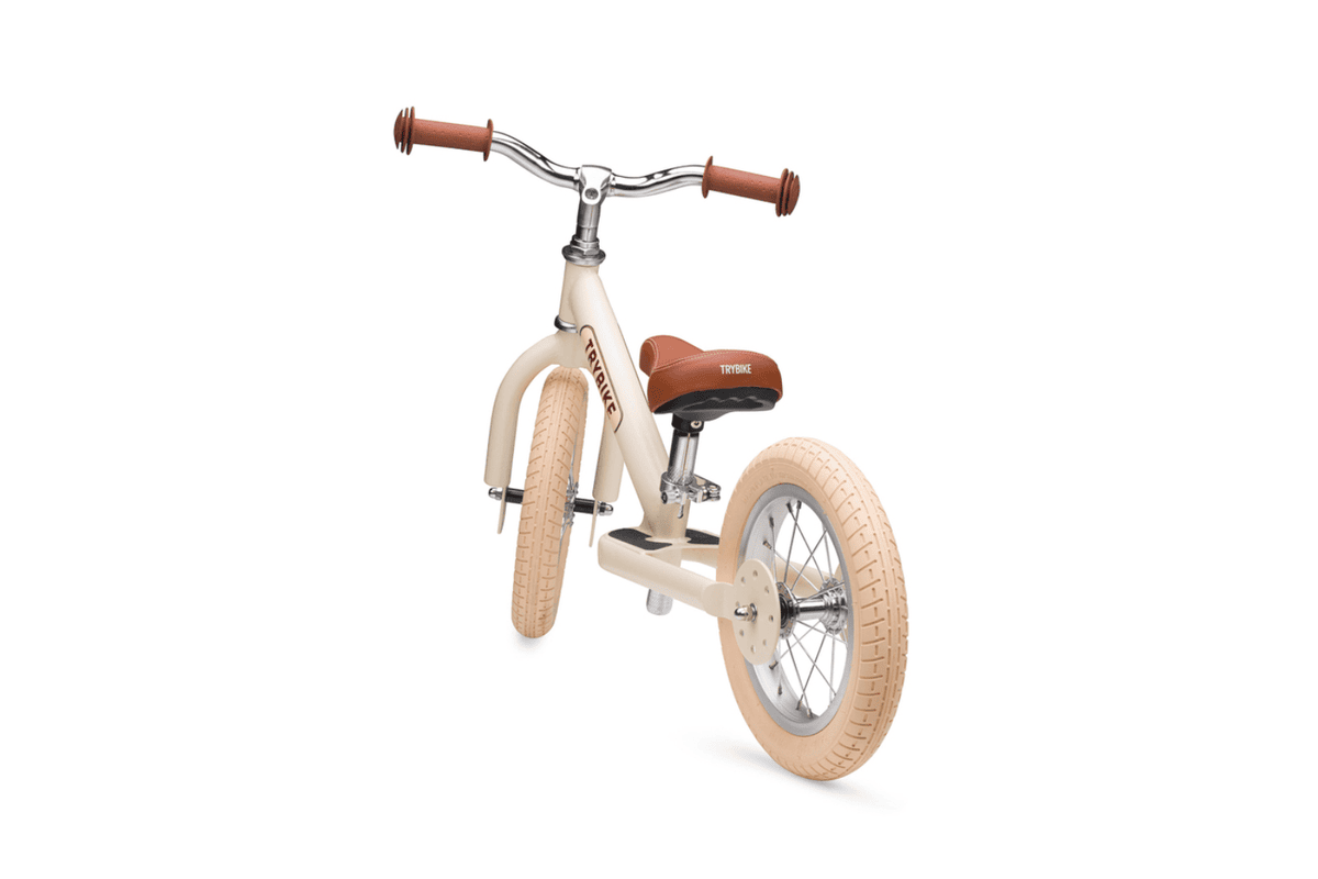 Trybike 2 in 1 Steel Balance Bike & Tricycle - Vintage Cream