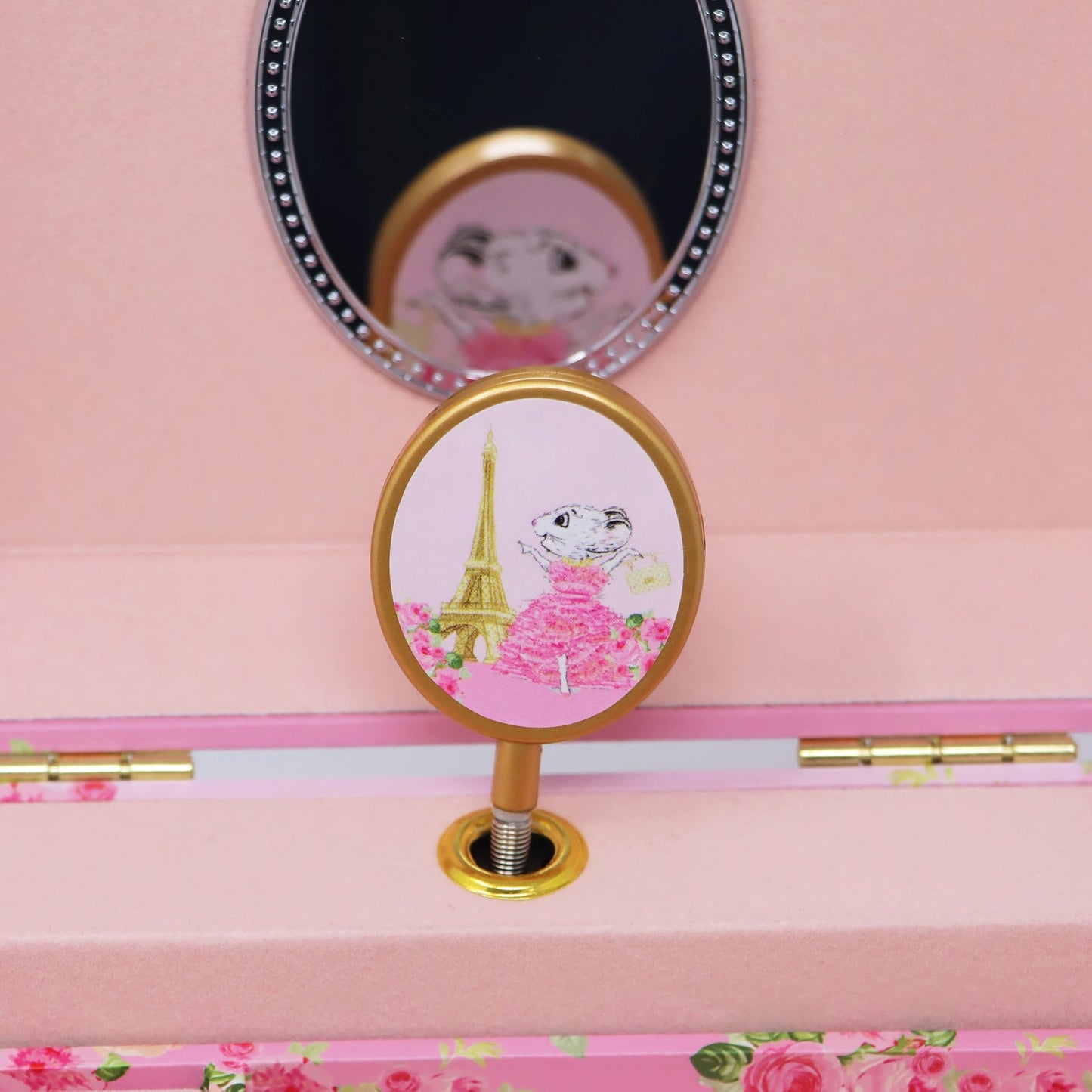 Claris The Chicest Mouse in Paris Pearl Musical Jewellery Box