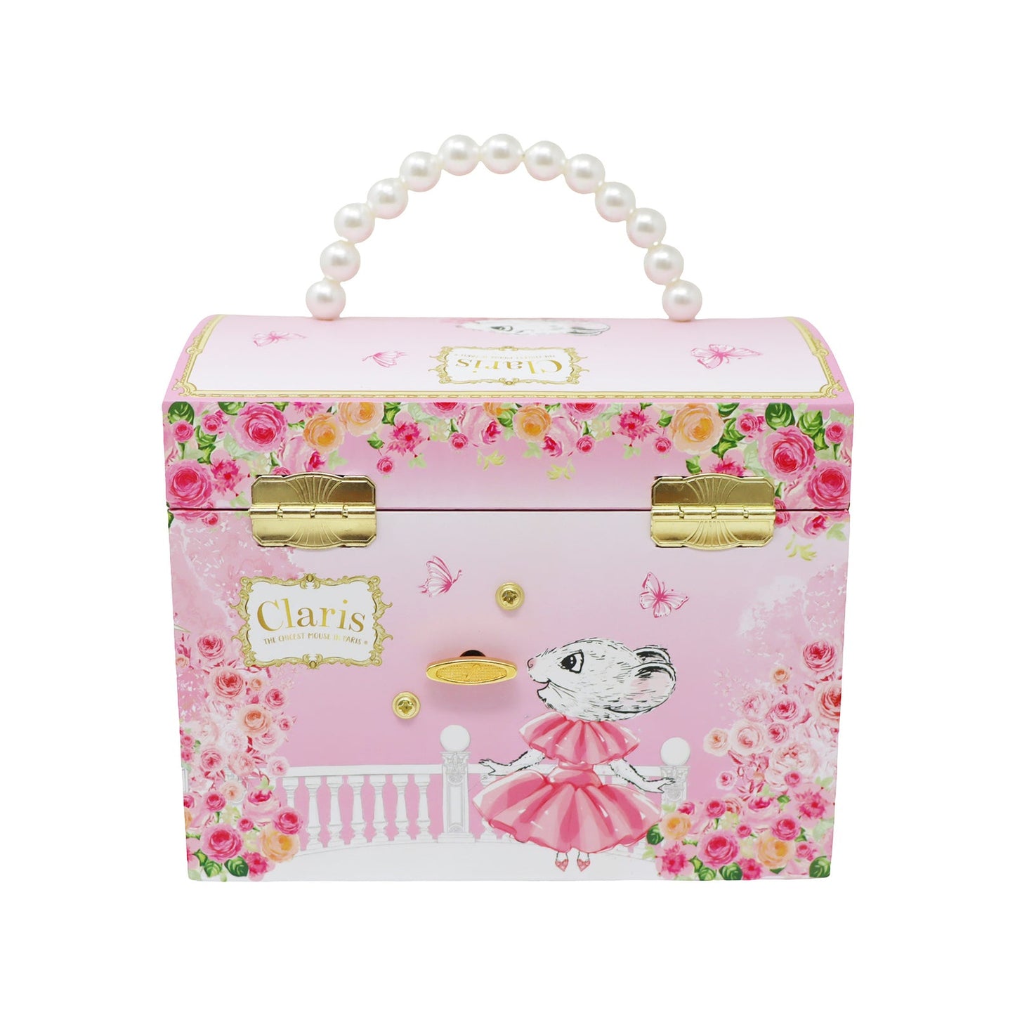 Claris The Chicest Mouse in Paris Pearl Musical Jewellery Box