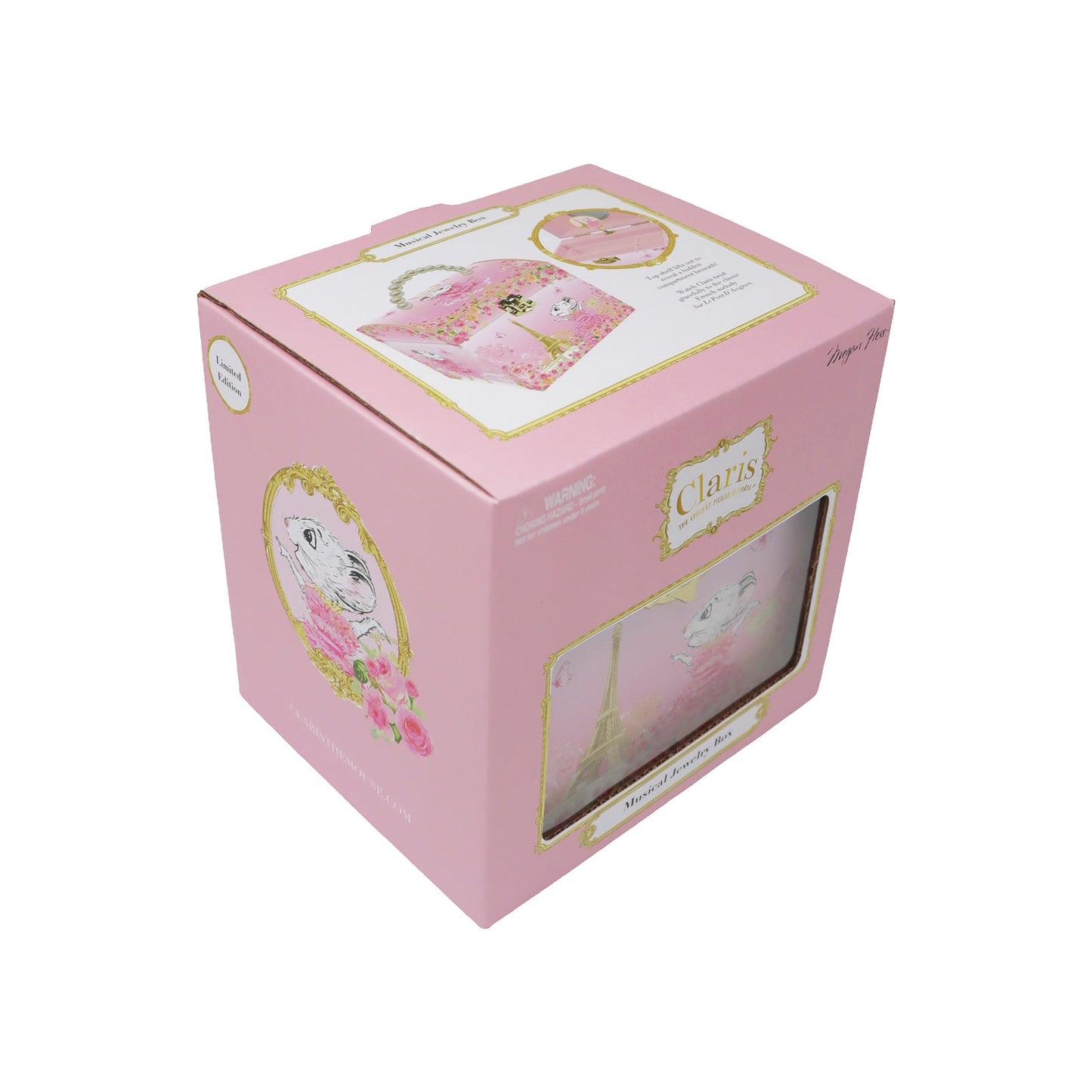 Claris The Chicest Mouse in Paris Pearl Musical Jewellery Box