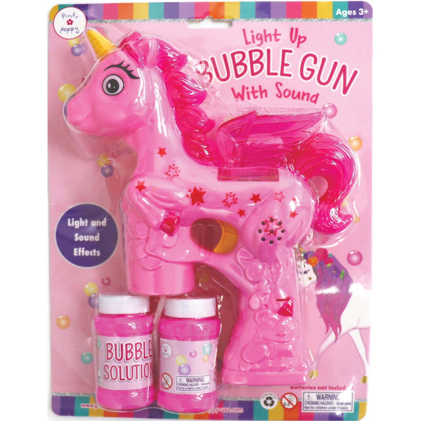 Pink Poppy Unicorn Bubble Gun