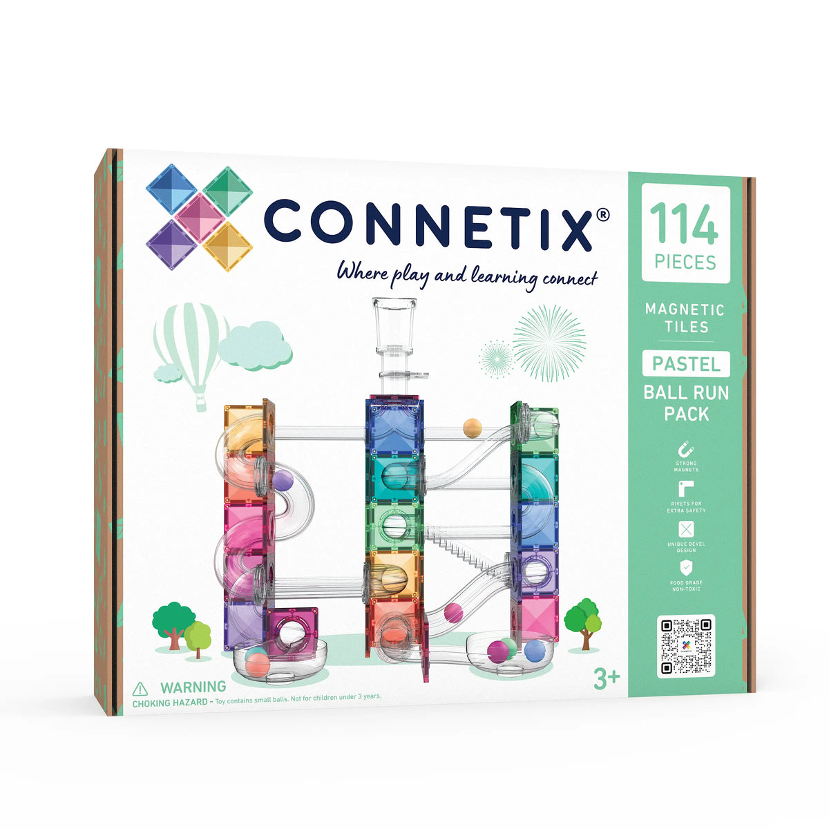 Connetix New Ball Run Pastel Pack 114 pc