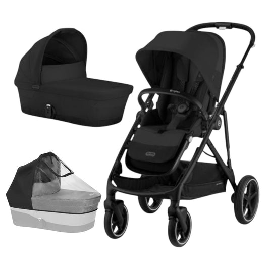 Cybex Gazelle S Pram V26 + FREE Gazelle S Carry Cot + FREE Seat Rain Cover + FREE Bassinet Rain Cover