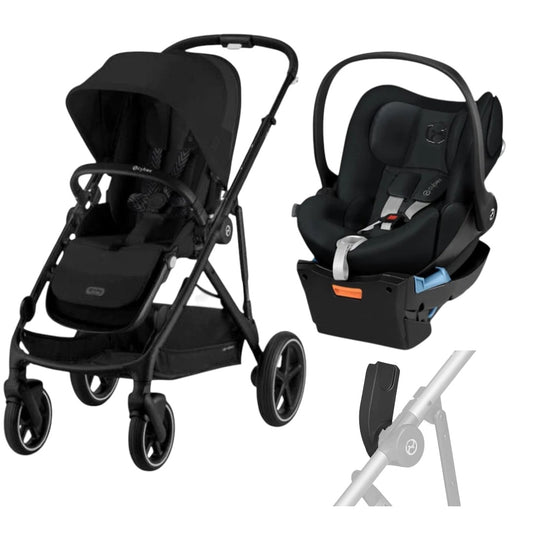 Cybex Gazelle S Pram V26 + Cloud Q Capsule with Base Stardust Black + FREE Capsule Adaptors