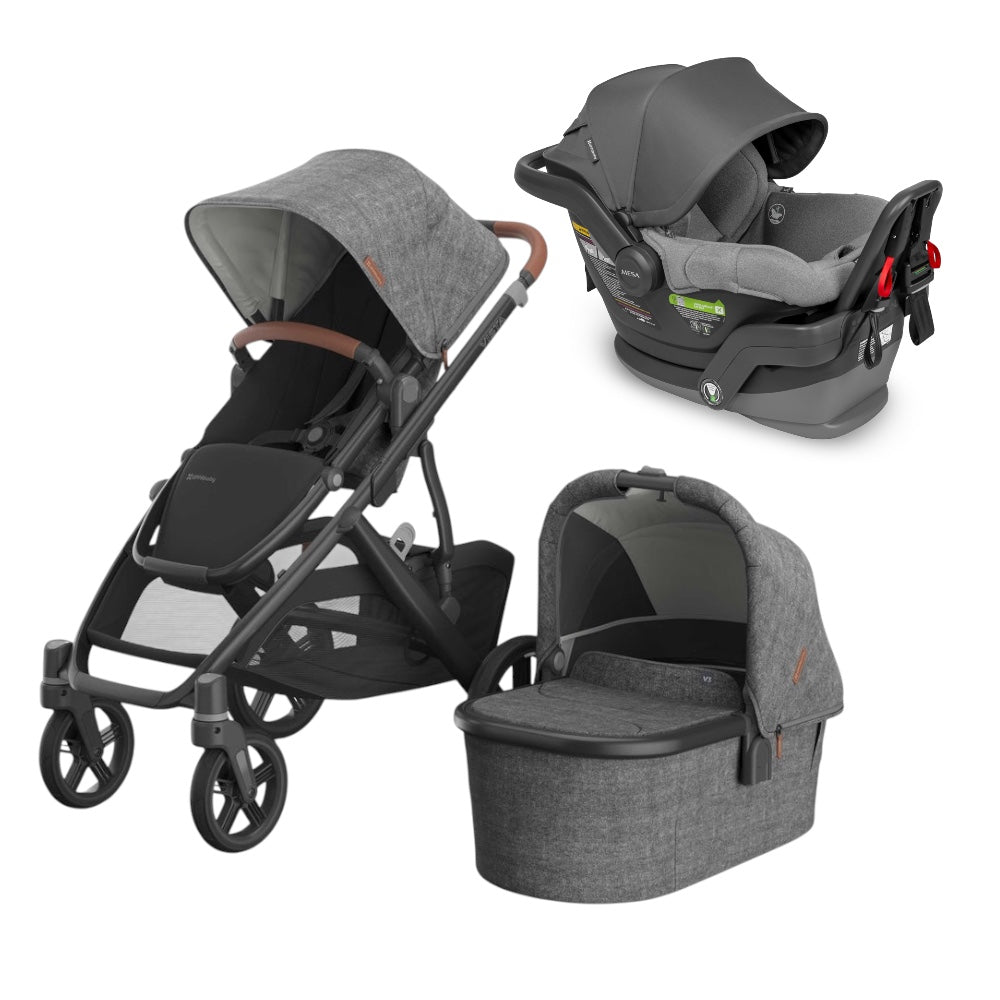 UPPAbaby Vista V3 Pram + Mesa Capsule Bundle + FREE Upper Adaptors + FREE Cup Holder + FREE Seat Protector