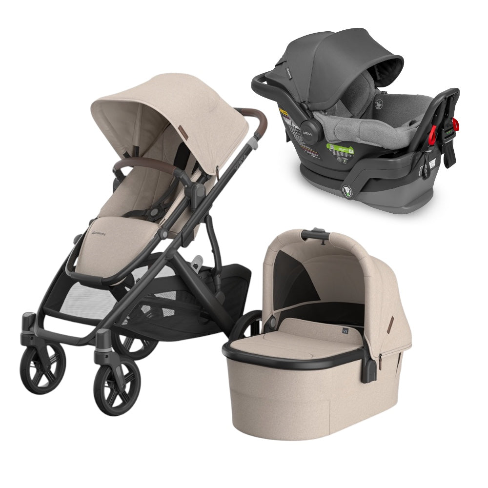 UPPAbaby Vista V3 Pram + Mesa Capsule Bundle + FREE Upper Adaptors + FREE Cup Holder + FREE Seat Protector