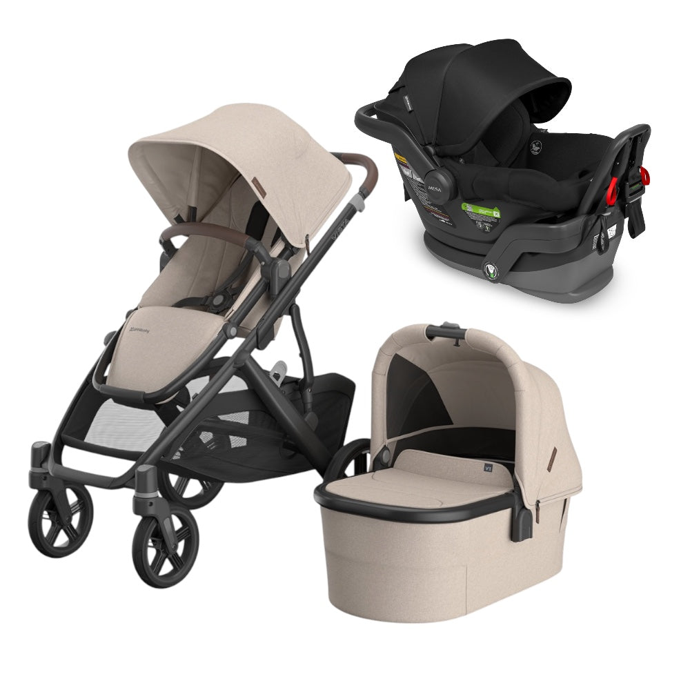UPPAbaby Vista V3 Pram + Mesa Capsule Bundle + FREE Upper Adaptors – Serenity Kids
