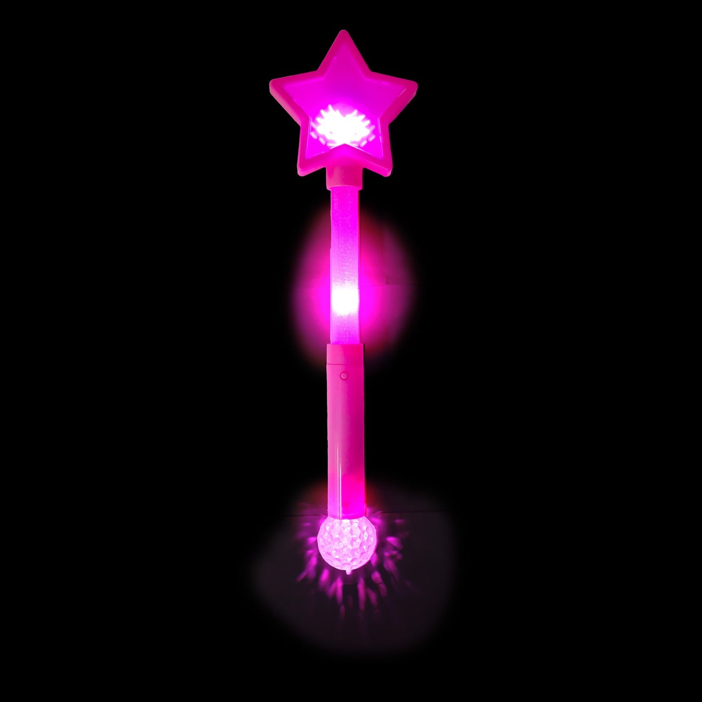 Pink Poppy Magical Flashing Pink Star Light Up Wand