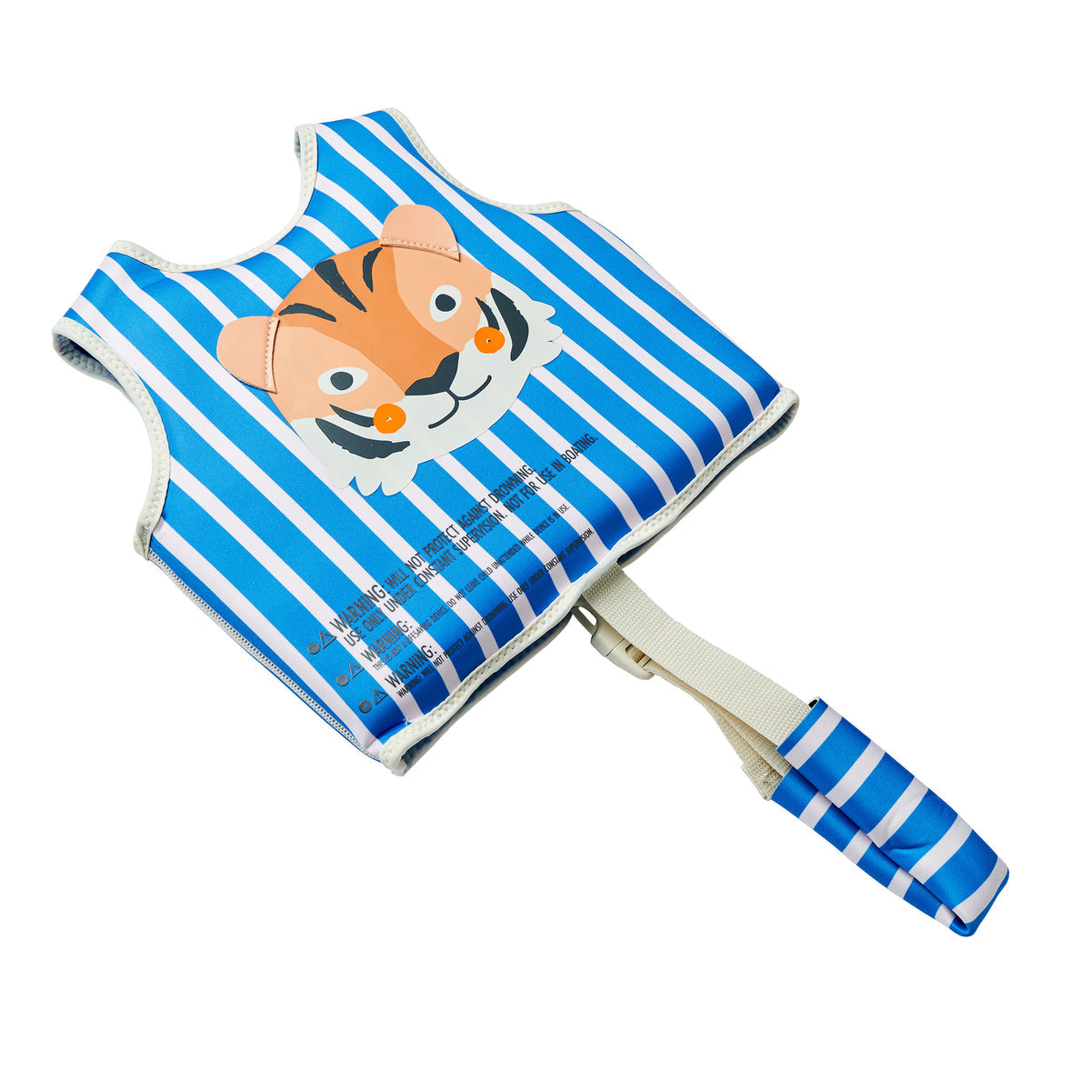 SUNNYLIFE KIDS SWIM VEST - TINO THE TIGER BLUE