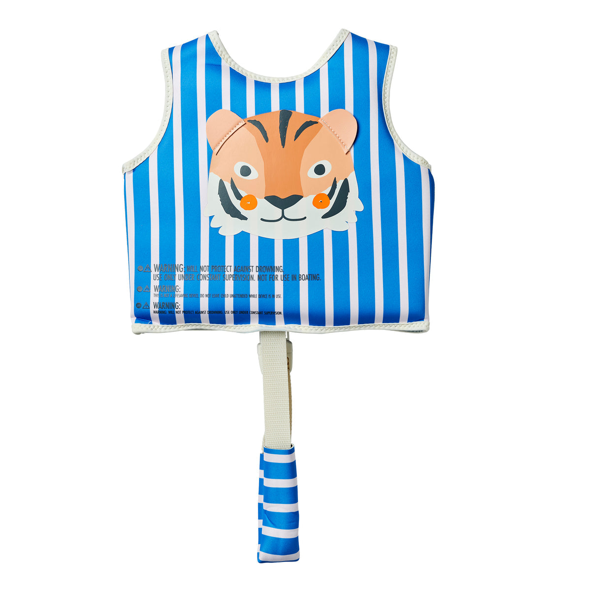 SUNNYLIFE KIDS SWIM VEST - TINO THE TIGER BLUE