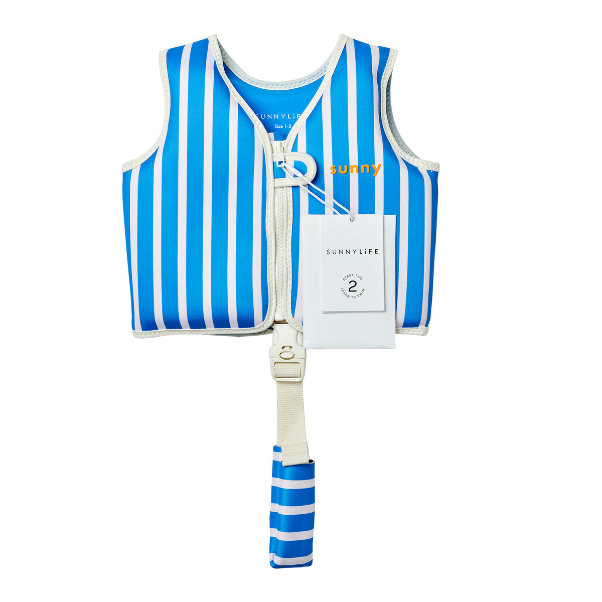 SUNNYLIFE KIDS SWIM VEST - TINO THE TIGER BLUE