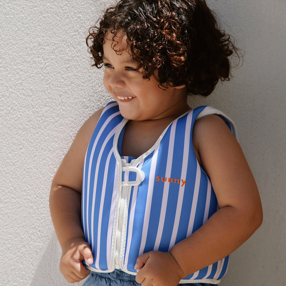 SUNNYLIFE KIDS SWIM VEST - TINO THE TIGER BLUE