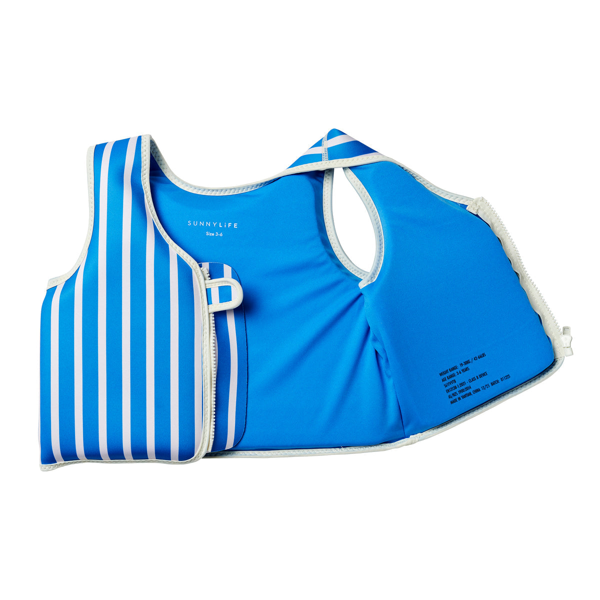 SUNNYLIFE KIDS SWIM VEST - TINO THE TIGER BLUE