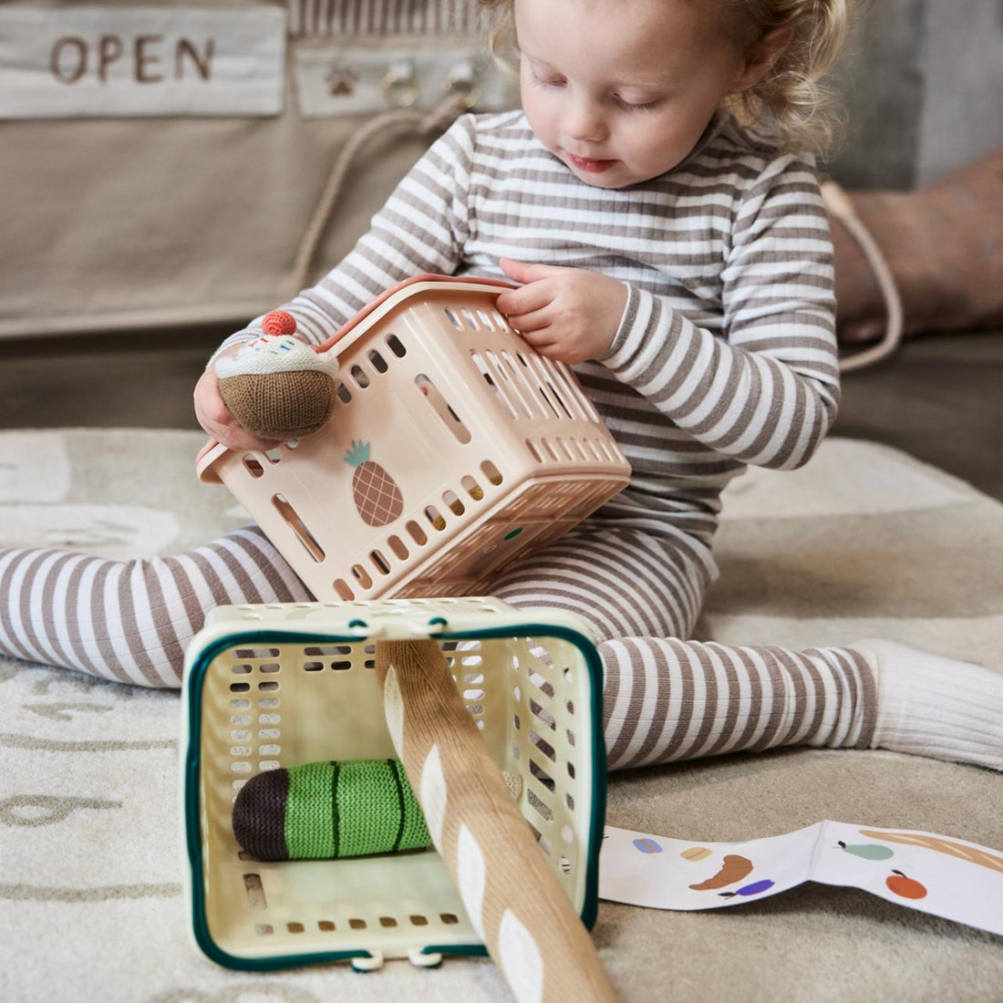 OYOY Yummy shopping basket - coral