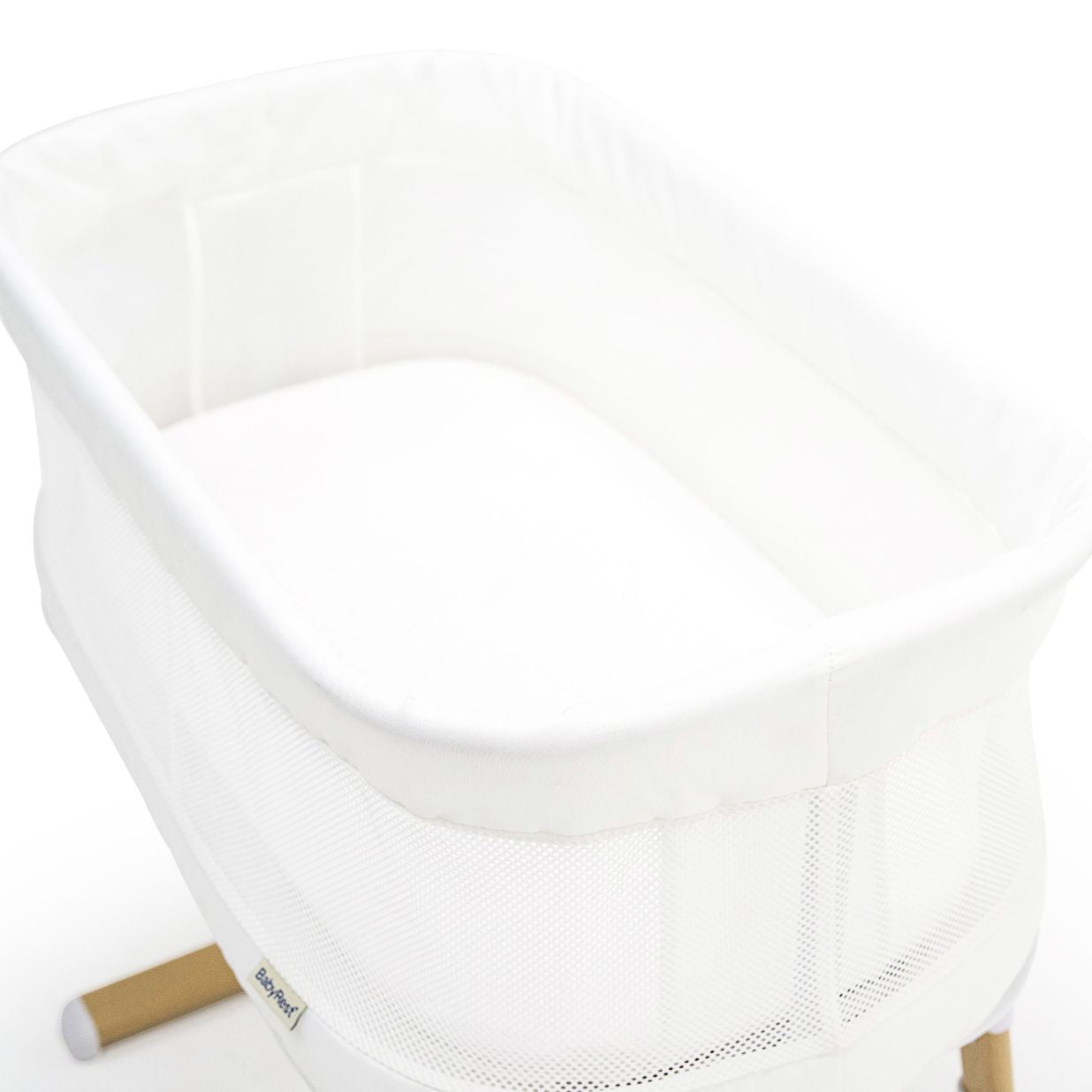 BabyRest Swan Smart Electric Bassinet - White/Natural