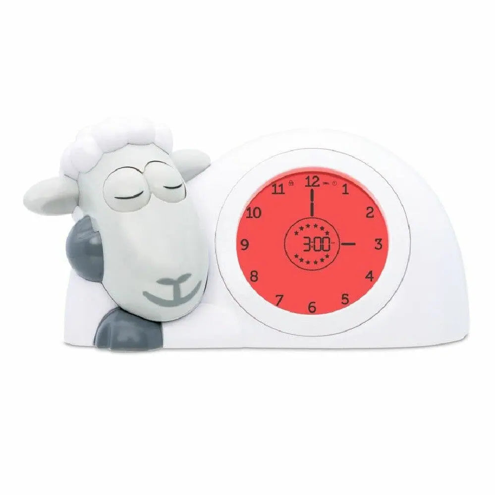 Sleep training timer with sheep design on a white background