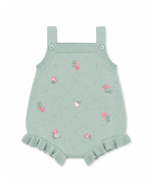 Bebe By Minihaha CHELSEA ORGANIC HAND EMB. KNIT BODYSUIT