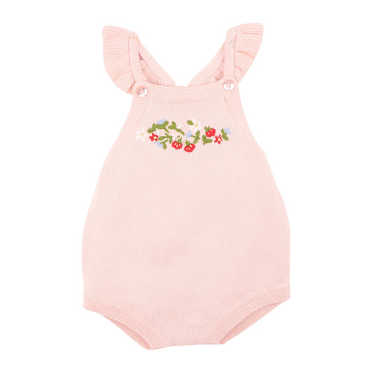 Bebe By Minihaha POPPY HAND EMB. ORGANIC KNIT BODYSUIT