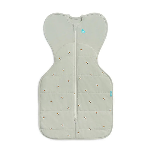 Love To Dream Quilted Stretch Cotton Swaddle Up 2.5 Tog 16-20˚C Bees Olive