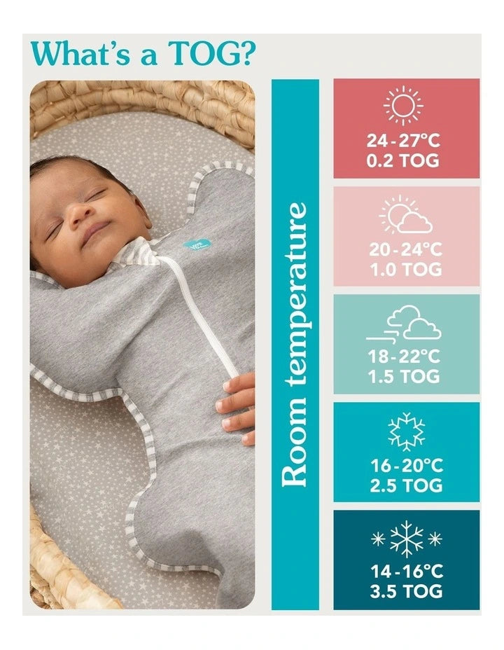 Love To Dream SWADDLE UP 2.5T 16-20˚C QUILTED STRETCH COTTON BEES OATMEAL