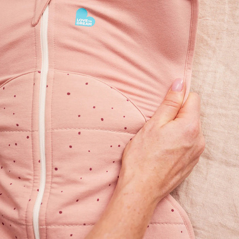 Love To Dream SWADDLE UP 2.5T QUILTED STRETCH COTTON PEBBLES - Rose