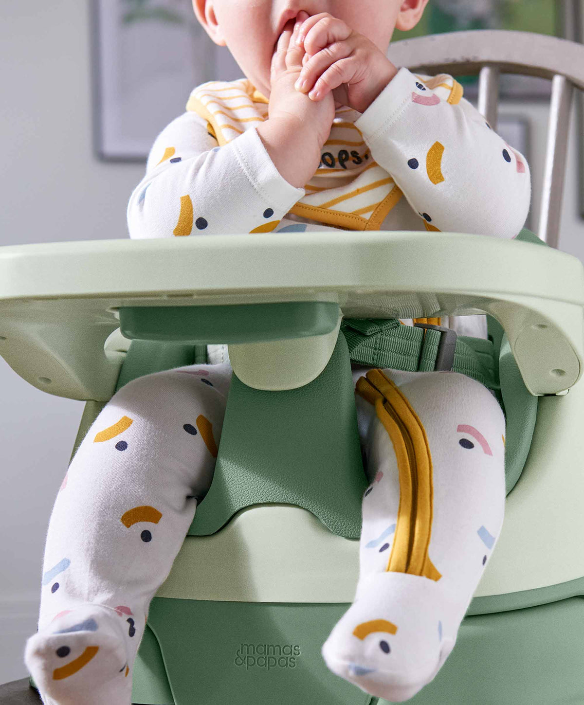 Mamas & Papas Bug 3-in-1 Floor & Booster Seat with Activity Tray - Eucalyptus