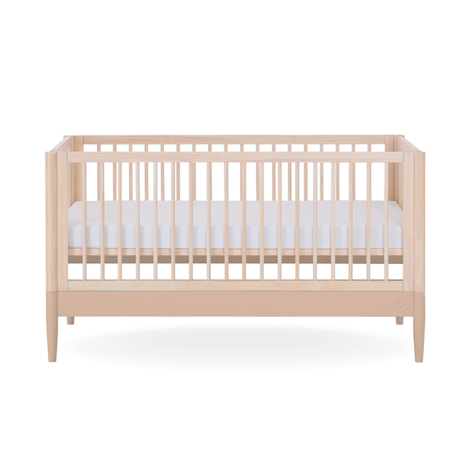 Gaia Baby Eos Cot Bed - Natural Ash | Powder Blush