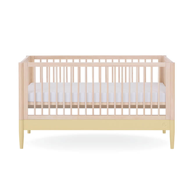 Gaia Baby Eos Cot Bed - Natural Ash | Primrose Yellow