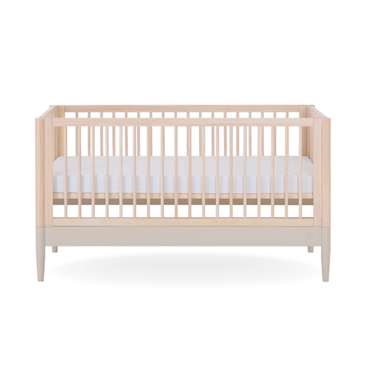 Gaia Baby Eos Cot Bed - Natural Ash | Soft Cashmere