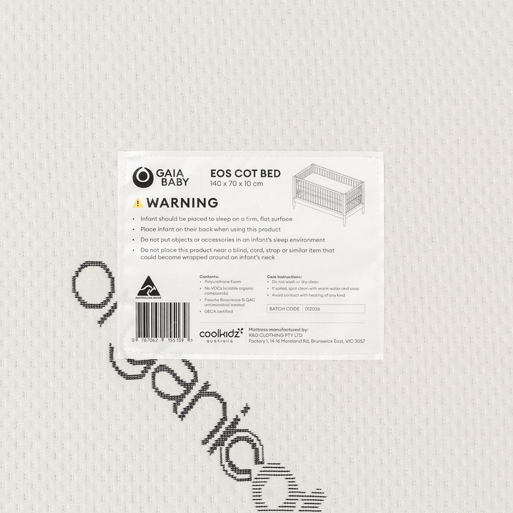 Gaia Baby Eos Cot Mattress (140x70x10)