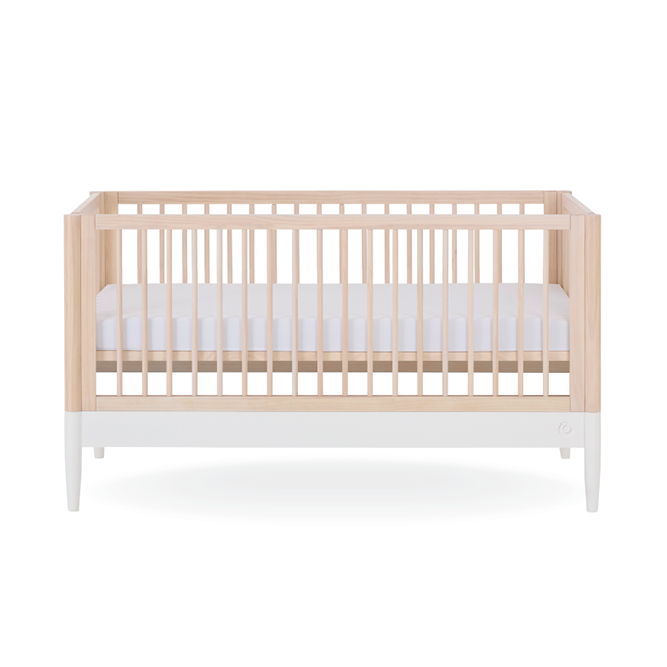 Gaia Baby Eos Cot Bed - Natural Ash | White