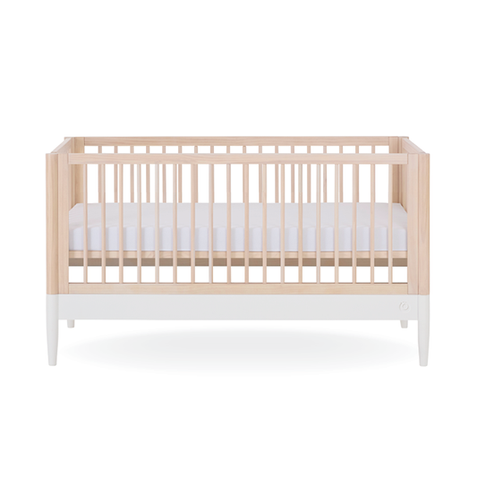 Gaia Baby Eos Cot Bed - Natural Ash | White