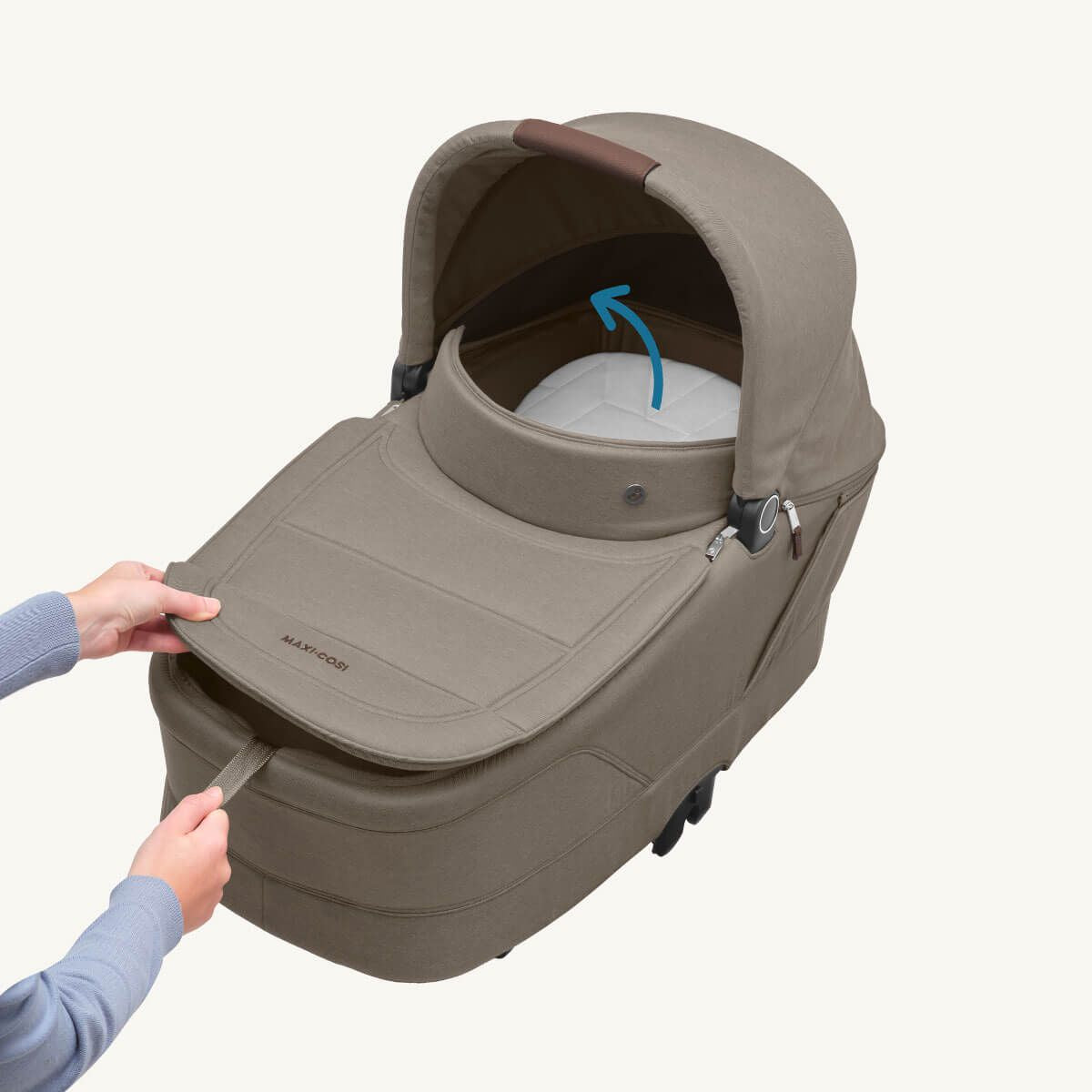 Maxi-Cosi Oxford Stroller and Sense Bassinet - Twillic Truffle