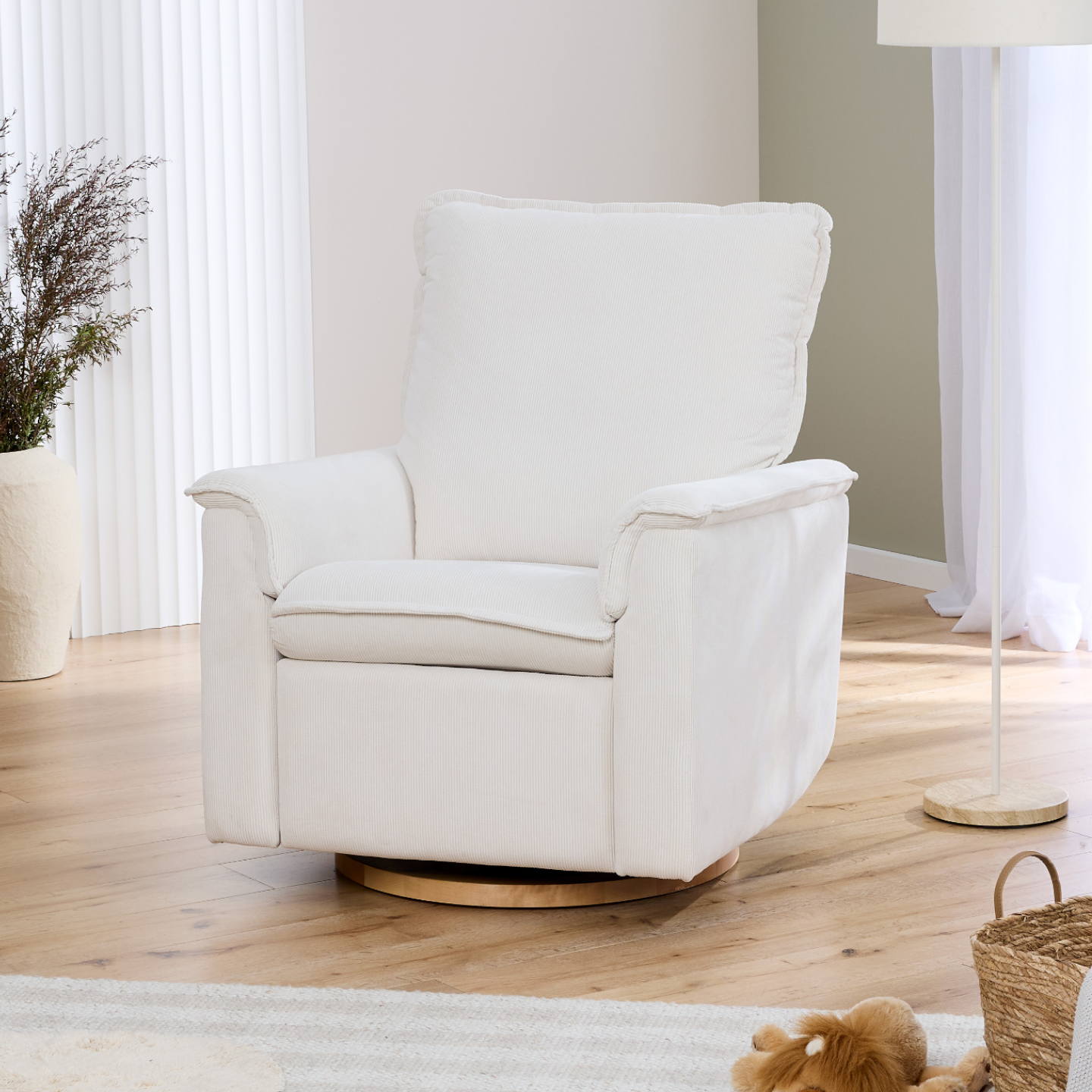 Louie Electric Recliner Glider Nursery Chair - Corduroy