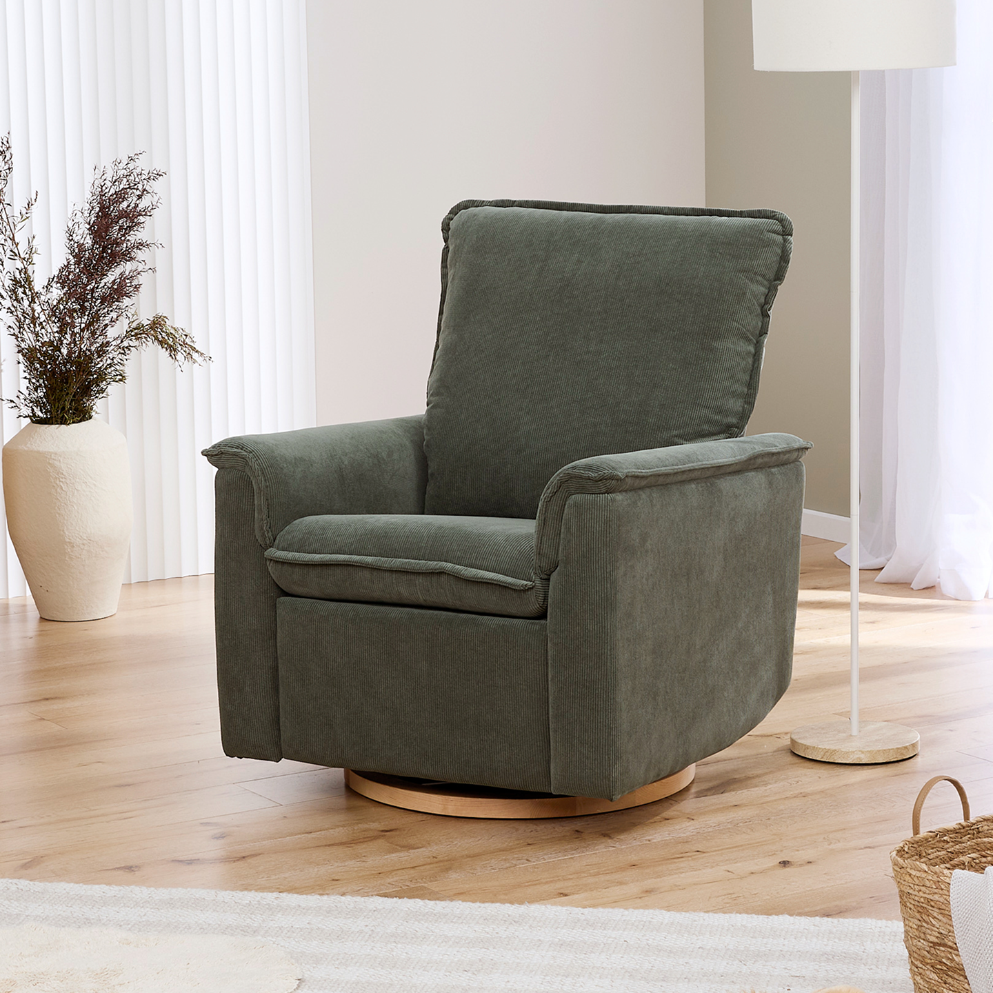 Louie Electric Recliner Glider Nursery Chair - Corduroy