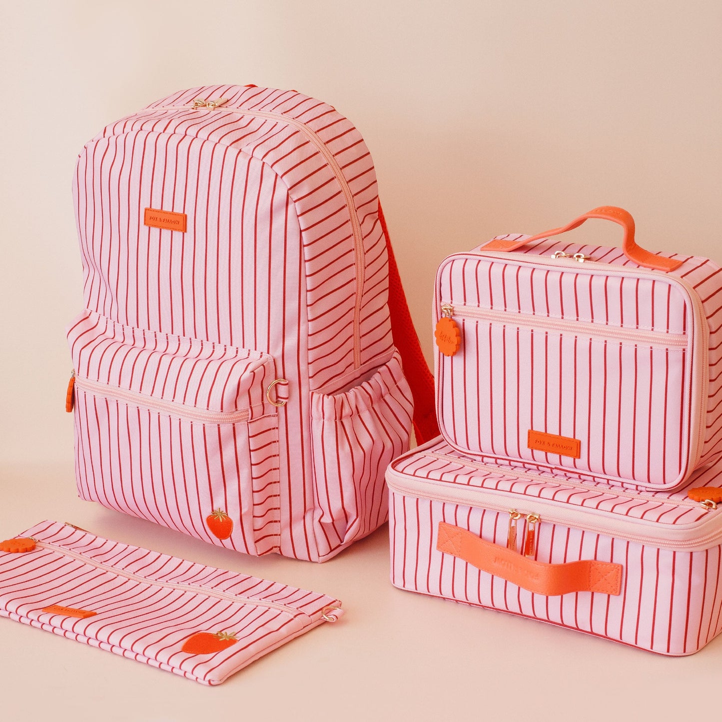 Fox & Fallow Strawberry Stripe Mini Lunch Bag