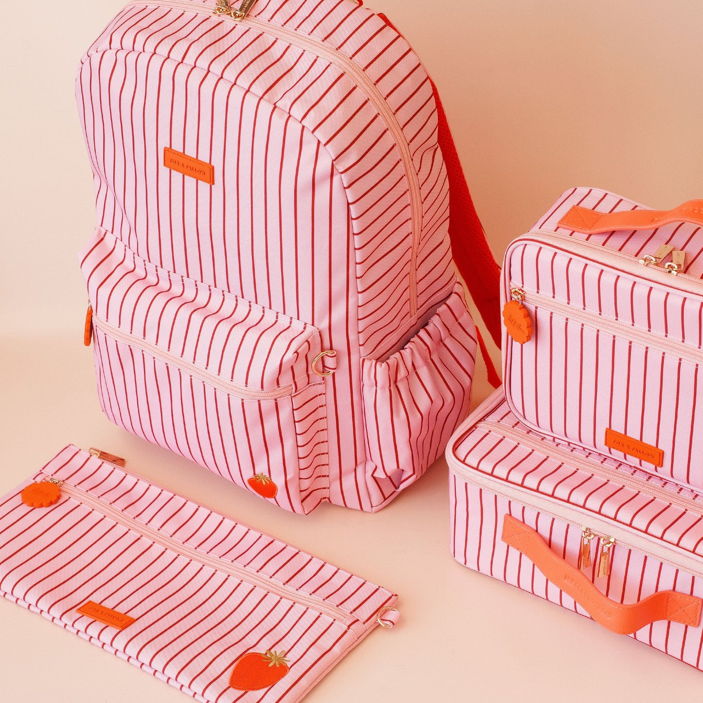 Fox & Fallow Strawberry Stripe Mini Lunch Bag