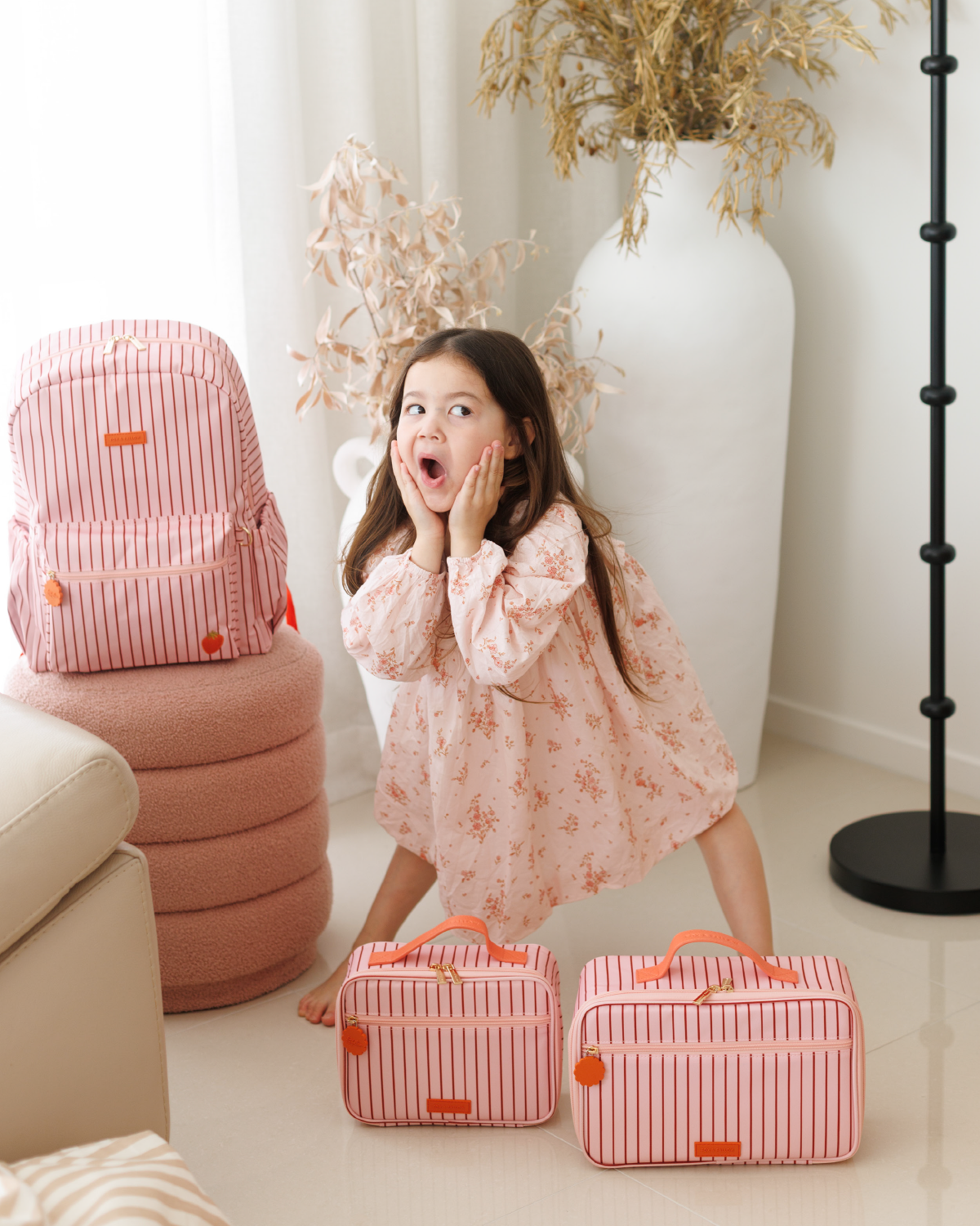 Fox & Fallow Strawberry Stripe Mini Lunch Bag