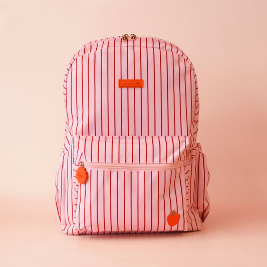 Fox & Fallow Strawberry Stripe Backpack