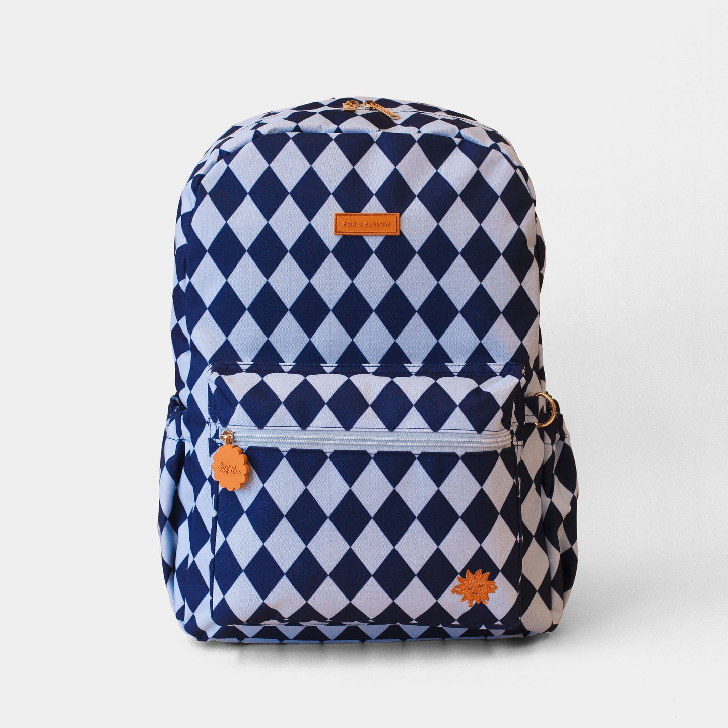 Fox & Fallow Navy Diamonds Backpack
